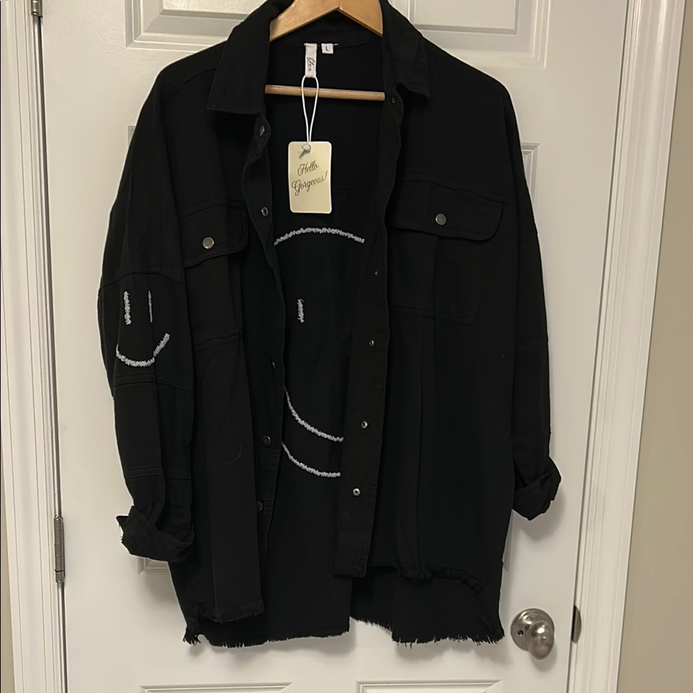 Elan Black Jacket with White Accents